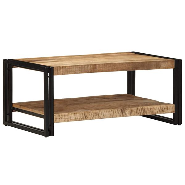vidaXL Coffee Table 90x50x38 cm Solid Rough Wood Mango