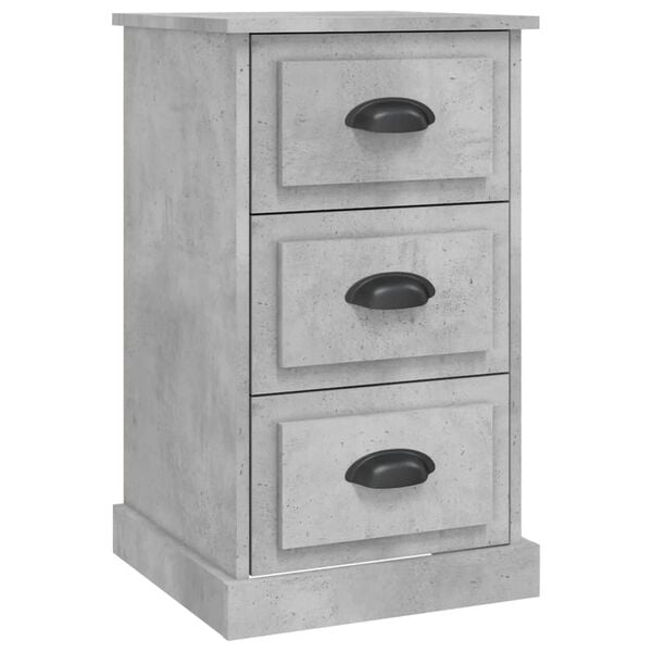 vidaXL Bedside Cabinet Concrete Grey 39x39x67 cm Engineered Wood