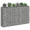 vidaXL Gabion Raised Bed 3 pcs Silver 250 x 50 x 150 cm