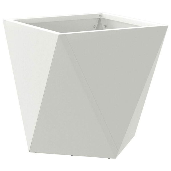vidaXL Planter White 30 x 30 x 30 cm Steel