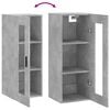 vidaXL Wall Mounted Cabinet Concrete Grey 34.5x34x90 cm