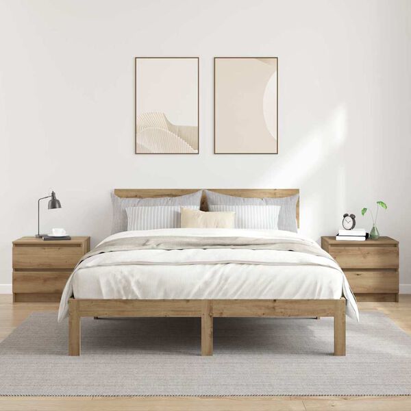 vidaXL Bedside Cabinets 2 pcs Artisan Oak 50x40x43.5 cm Engineered Wood