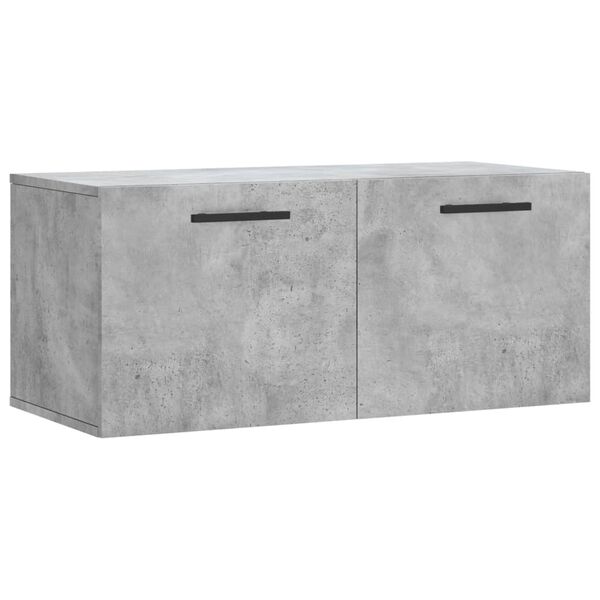 vidaXL Wall Cabinet Concrete Grey 80x36.5x35 cm Engineered Wood