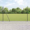vidaXL Fence Post Grey 10 x 1.6 m (60 x 60 mm mesh) Steel and PVC
