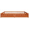 vidaXL Bed Frame with Drawer Wax Brown 180 x 200 cm Solid Pine Wood