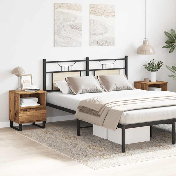 vidaXL Bedside Cabinets 2 pcs Old Wood 40x35x50 cm Engineered Wood