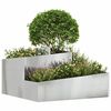 vidaXL Garden Planter Silver 80 x 80 x 50 cm Galvanised Steel