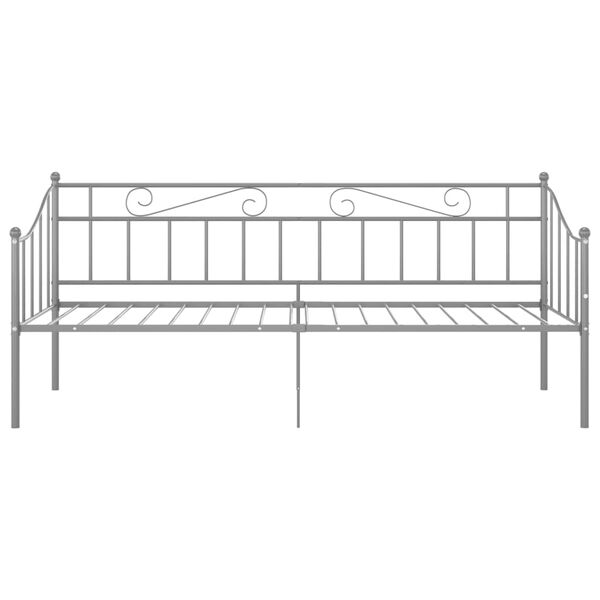 vidaXL Sofa Bed Frame without Mattress Grey Metal 90x200 cm