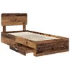 vidaXL Bed Frame with Headboard Old Wood 100 x 200 cm Engineered Wood