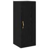 vidaXL Wall Cabinet Black Oak 34.5 x 34 x 90 cm Engineered Wood