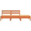 vidaXL Garden Sofa 3-Seater Wax Brown Solid Wood Pine