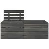 vidaXL 2 Piece Garden Pallet Lounge Set Solid Pinewood Dark Grey