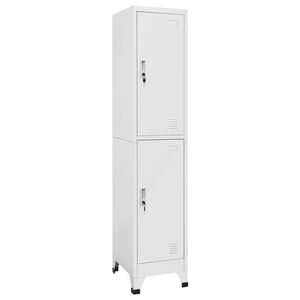 vidaXL Locker | Grey | Steel | Medium | Locker | Rectangular | Industrial