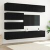 vidaXL TV Cabinet Set Wall-mounted 4 pcs Black Oak Engineered Wood