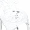 vidaXL Garden Bistro Set 3 pcs White Aluminium