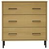 vidaXL Sideboard with 3 Drawers Brown 77x40x79.5 cm Solid Wood OSLO