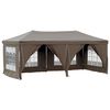 vidaXL Folding Party Tent with Sidewalls Taupe 3x6 m