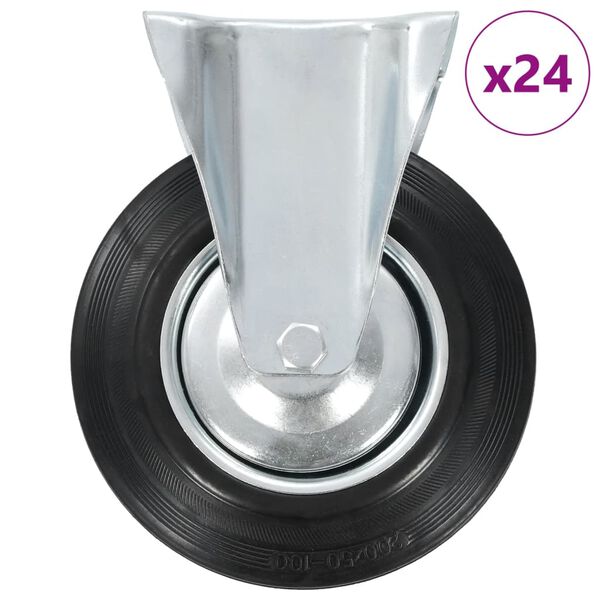 vidaXL 24 pcs Fixed Casters 200 mm