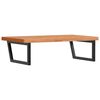 vidaXL Basin Shelf Wall Mounted Steel and Solid Wood Beech