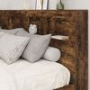 vidaXL Storage Headboard with Shelf Smoked Oak 150 cm Engineered Wood