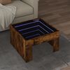 vidaXL Coffee Table with Infinity LED Smoked Oak 50x50x30 cm