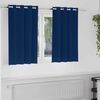 vidaXL Blackout Curtains with Rings 2 pcs Dark Blue 140 x 140 cm
