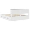 vidaXL Bed Frame with Drawer White 200 x 200 cm Engineer Wood