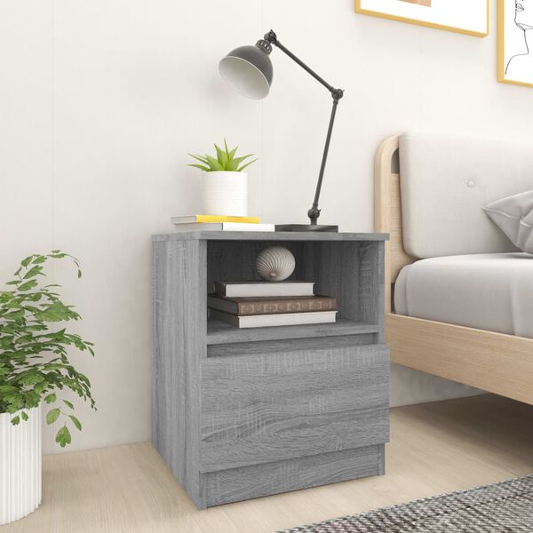 vidaXL Bedside Cabinets 2 pcs Grey Sonoma 40x40x50 cm Engineered Wood
