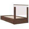 vidaXL Storage Bed with Drawer Brown Oak 100 x 200 cm Engineered Wood