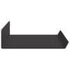vidaXL Wall Shelf with Shelf 2 pcs Black 40 x 8.5 x 2.5 cm
