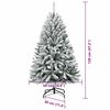 vidaXL Artificial Christmas Tree Green and White 120 cm PVC and Metal