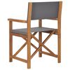 vidaXL Folding Director's Chairs 2 pcs Grey Solid Wood Teak