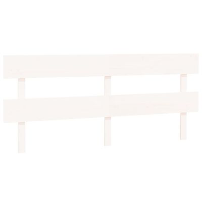 vidaXL Bed Headboard White 204x3x81 cm Solid Wood Pine