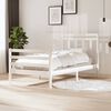 vidaXL Bed Frame without Mattress White Solid Wood 100x200 cm (810421+814080)