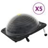 vidaXL Pool Solar Heater | Set of 5 | Black | HDPE, Aluminium | Standard