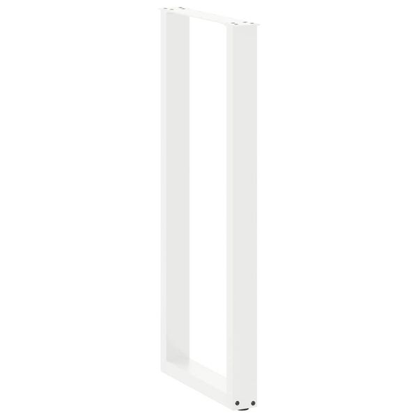 vidaXL Bar Table Legs U-Shaped 2 pcs White 40x(110-111) cm Steel