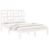 vidaXL Bed Frame without Mattress White Solid Wood 120x200 cm