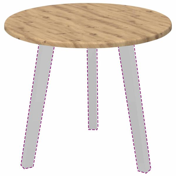 vidaXL Table Top Artisan oak 50 x 50 x 1.5 cm Engineered Wood