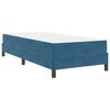 vidaXL Box Spring Bed with Mattress Dark Blue 80 x 220 cm Fabric