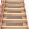 vidaXL Stair Mats Self-adhesive 15 pcs 76x20 cm Light Brown Rectangular