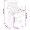 vidaXL 5 Piece Folding Outdoor Dining Set Solid Wood Teak