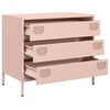 vidaXL Sideboard Pink 68x39x58.5 cm Cold-rolled Steel