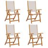 vidaXL Folding Garden Chairs 4 pcs Solid Wood Acacia and Textilene