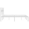 vidaXL Metal Bed Frame without Mattress with Headboard White 120x190cm