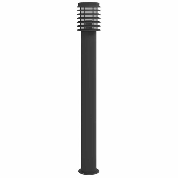 vidaXL Outdoor Floor Lamps with Outlet 3pcs Black 110cm Stainless Steel