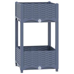 vidaXL Raised Bed | Blue grey | Polypropylene | 40cm x 40cm x 71cm | Raised Bed