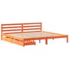 vidaXL Bed Frame without Mattress Wax Brown 180x200 cm Super King Solid Wood Pine