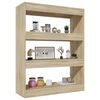 vidaXL Book Cabinet/Room Divider Sonoma Oak 80x30x103 cm Engineered wood