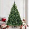 vidaXL Artificial Christmas Tree with 300 LEDs Green 240 cm PE and PVC