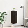vidaXL Wall Mounted Cabinet Black Oak 34.5 x 34 x 90 cm